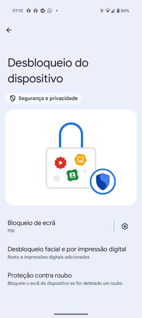 Android 16 Pixel ecrã desbloquear Google